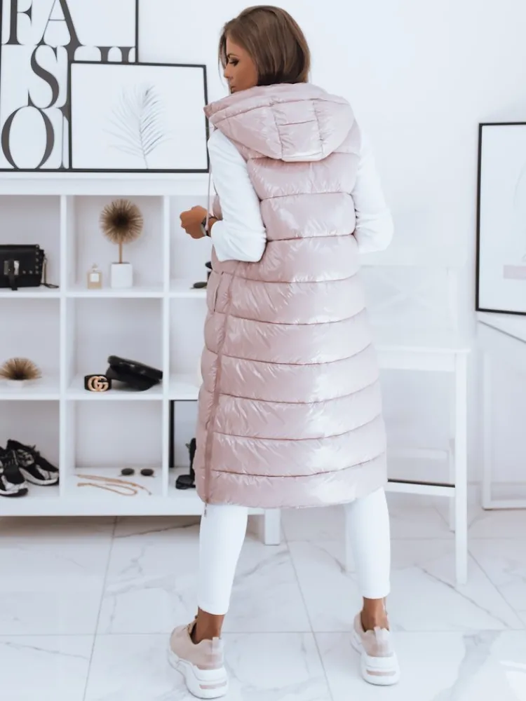 Kamizelki Damskie>Dstreet Kamizelka pikowana damska GANTINI różowa TY2017