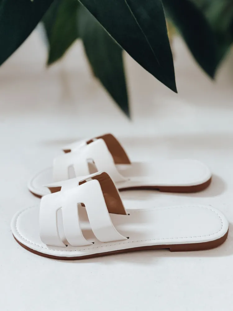 Klapki>Dstreet Klapki damskie białe ZY0931