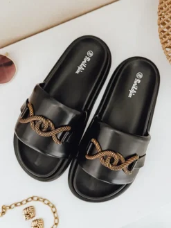 Klapki>Dstreet Klapki damskie BLACKKISS czarne ZY0994