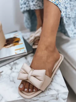 Klapki>Dstreet Klapki damskie BRANDY beżowe ZY0162