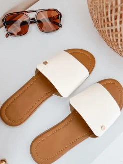 Klapki>Dstreet Klapki damskie CHICBASE białe ZY0936