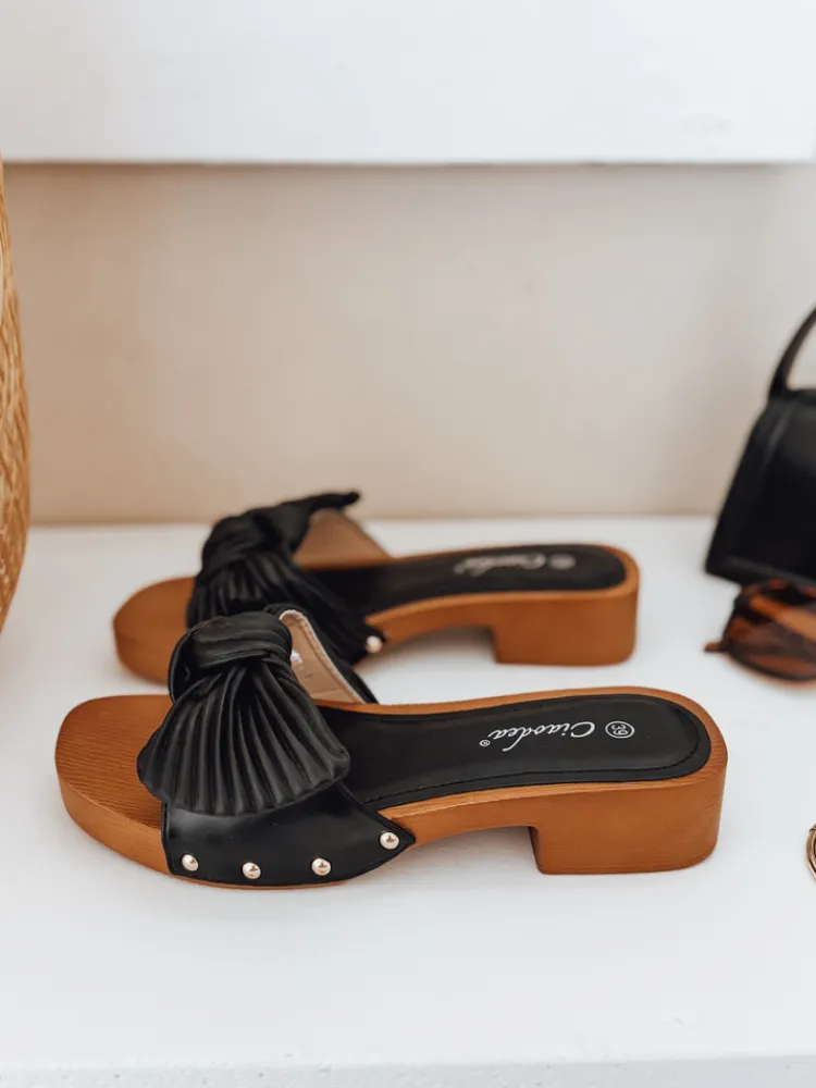 Klapki>Dstreet Klapki damskie CHICWOOD czarne ZY0990