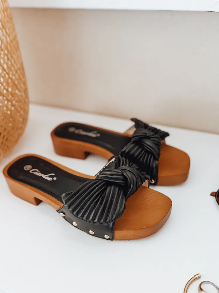 Klapki>Dstreet Klapki damskie CHICWOOD czarne ZY0990