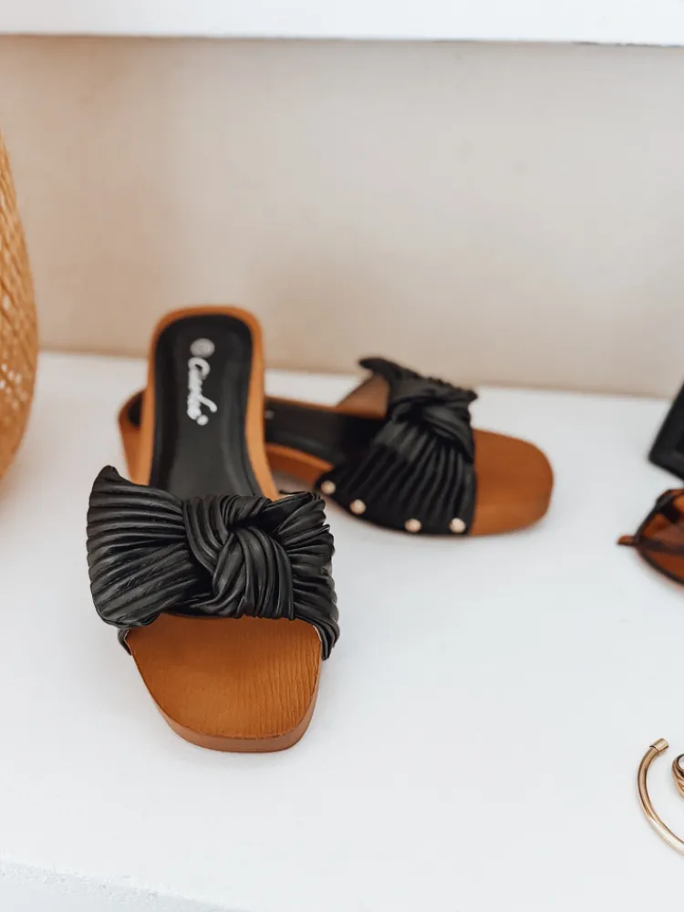 Klapki>Dstreet Klapki damskie CHICWOOD czarne ZY0990