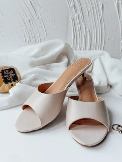 Klapki>Dstreet Klapki damskie DORIMI beżowe ZY0978