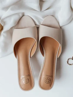 Klapki>Dstreet Klapki damskie DORIMI beżowe ZY0978