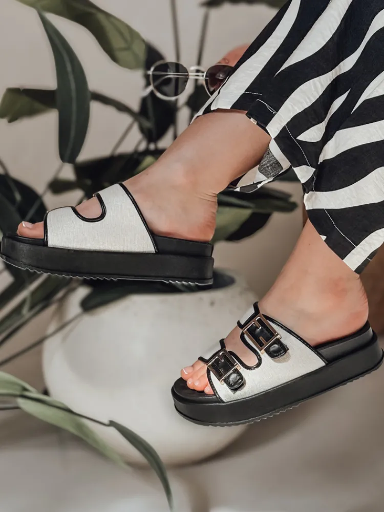 Klapki>Dstreet Klapki damskie FLATSTEP czarne ZY0894