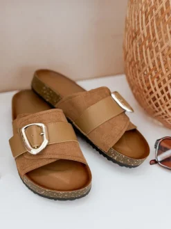 Klapki>Dstreet Klapki damskie NOLVINA beżowe ZY0977