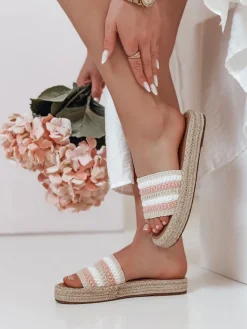 Klapki>Dstreet Klapki damskie PLAZENTA różowe ZY0877