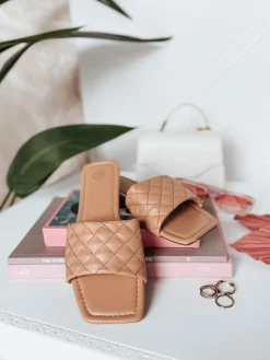 Klapki>Dstreet Klapki damskie SATELIVA beżowe ZY0972