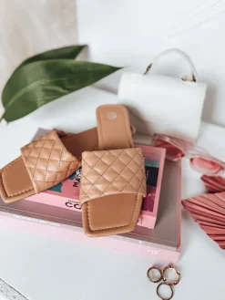 Klapki>Dstreet Klapki damskie SATELIVA beżowe ZY0972