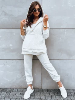 Komplety Dresowe Damskie>Dstreet Komplet 3 częściowy damski INDESIT jasnoszary AY0947