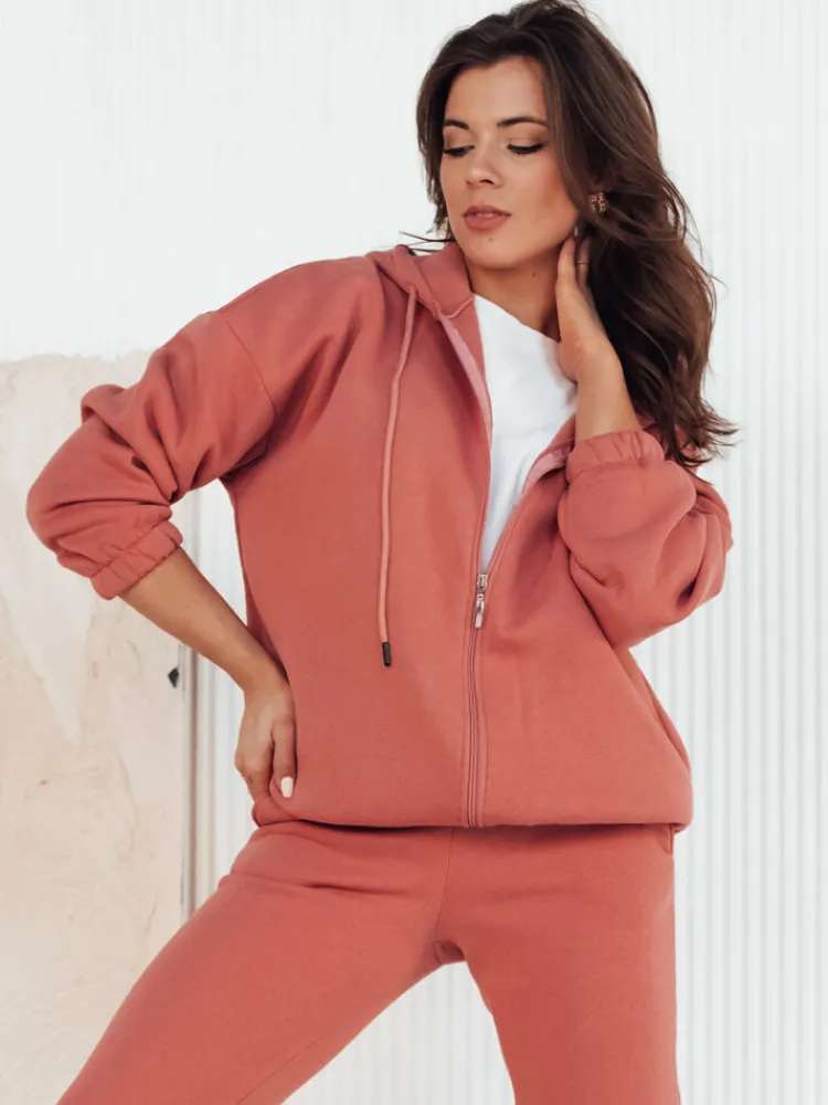 Komplety Dresowe Damskie>Dstreet Komplet damski dresowy AMILIA PREMIUM brzoskwiniowy AY0776