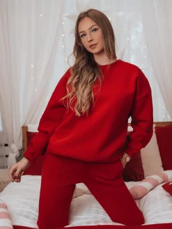 Komplety Dresowe Damskie>Dstreet Komplet damski dresowy ARIELLA PREMIUM czerwony AY1113