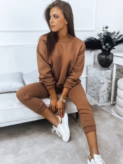 Komplety Dresowe Damskie>Dstreet Komplet damski dresowy ARIELLA PREMIUM mokka AY0730