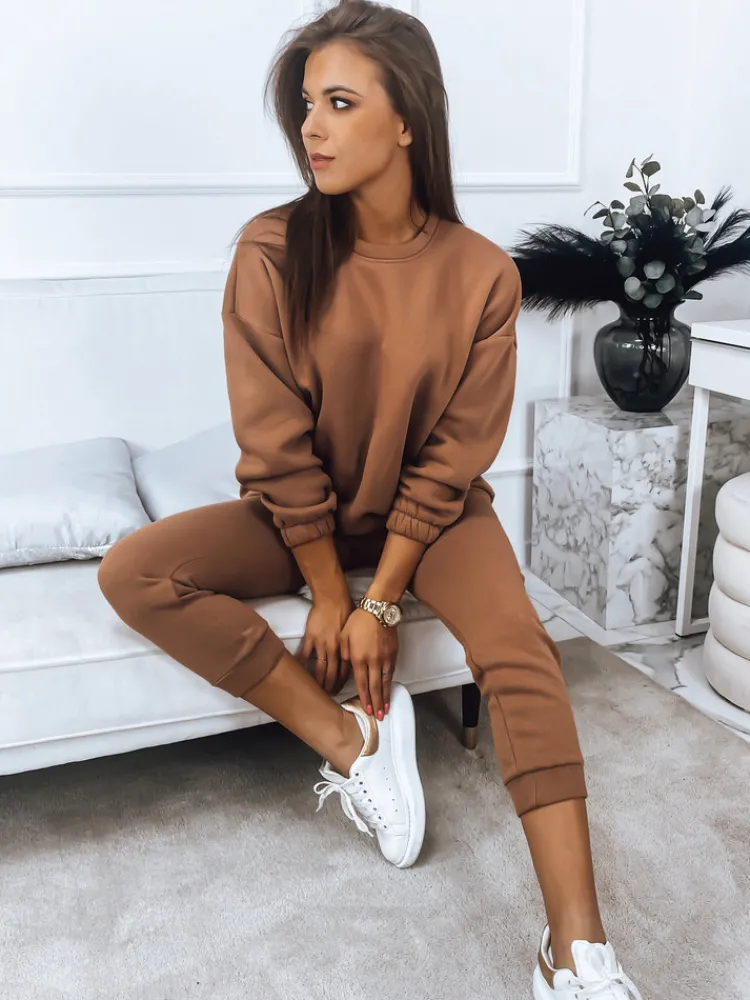 Komplety Dresowe Damskie>Dstreet Komplet damski dresowy ARIELLA PREMIUM mokka AY0730