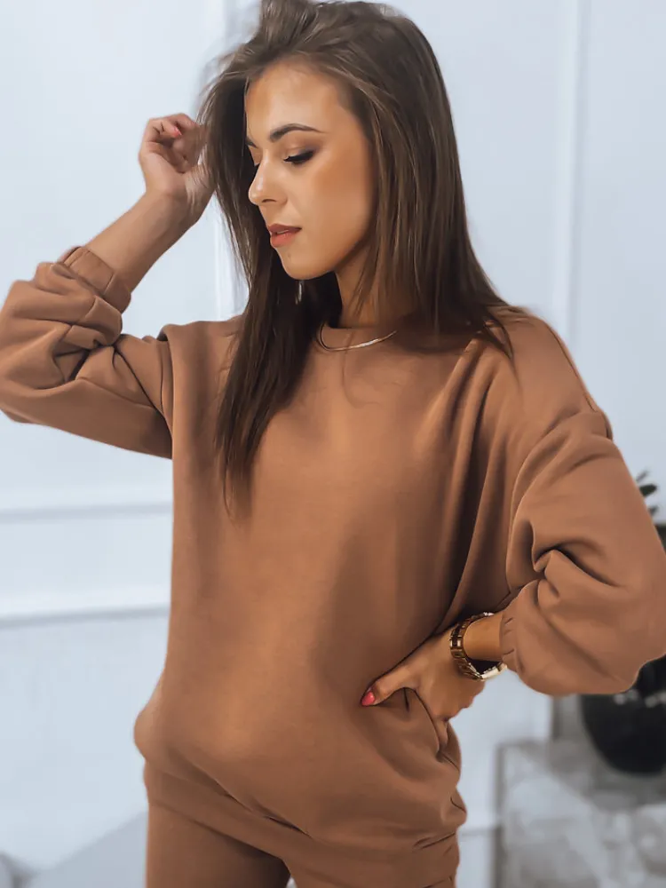 Komplety Dresowe Damskie>Dstreet Komplet damski dresowy ARIELLA PREMIUM mokka AY0730