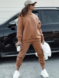 Komplety Dresowe Damskie>Dstreet Komplet damski dresowy ARIELLA PREMIUM mokka AY1097