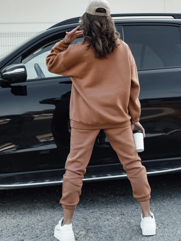 Komplety Dresowe Damskie>Dstreet Komplet damski dresowy ARIELLA PREMIUM mokka AY1097