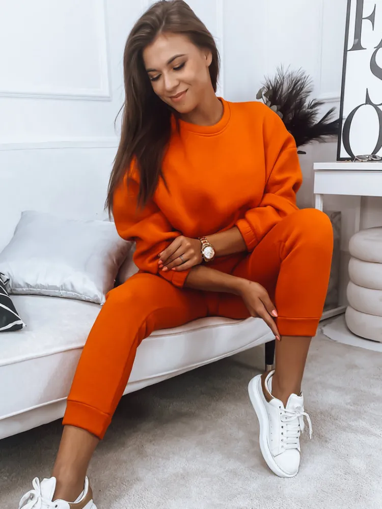 Komplety Dresowe Damskie>Dstreet Komplet damski dresowy ARIELLA PREMIUM pomarańczowy AY0724