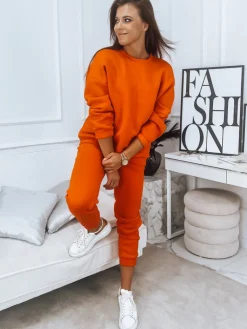 Komplety Dresowe Damskie>Dstreet Komplet damski dresowy ARIELLA PREMIUM pomarańczowy AY0724