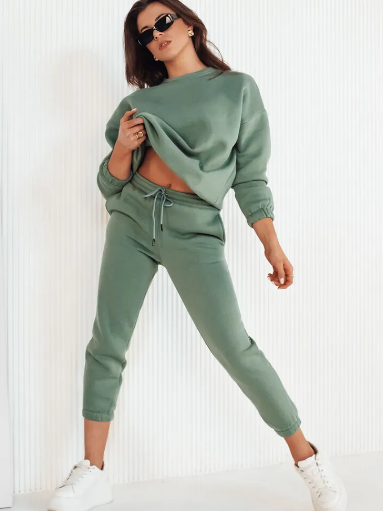 Komplety Dresowe Damskie>Dstreet Komplet damski dresowy ARIELLA PREMIUM miętowy AY0779