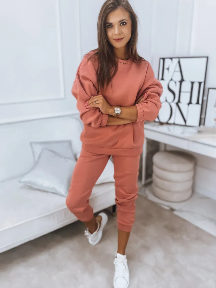 Komplety Dresowe Damskie>Dstreet Komplet damski dresowy ARIELLA PREMIUM łososiowy AY0725
