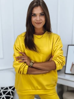 Komplety Dresowe Damskie>Dstreet Komplet damski dresowy ARIELLA PREMIUM żółty AY0734