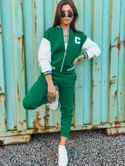Komplety Dresowe Damskie>Dstreet Komplet damski dresowy CELIA zielony AY0772