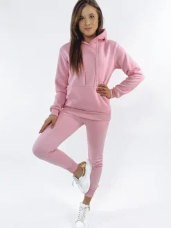 Komplety Dresowe Damskie>Dstreet Komplet damski dresowy DRESSLILY różowy AY0327
