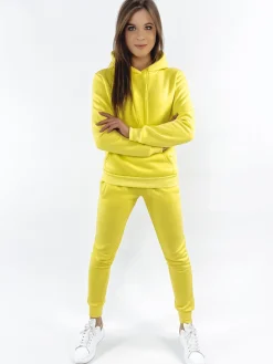 Komplety Dresowe Damskie>Dstreet Komplet damski dresowy DRESSLILY żółty AY0344