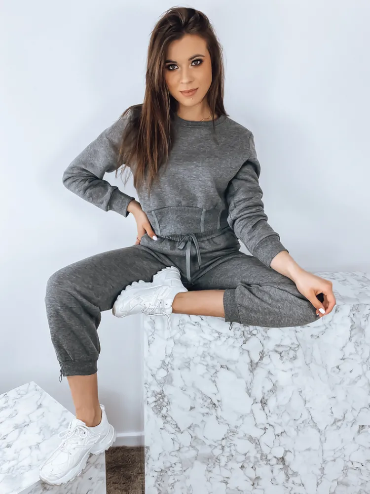 Komplety Dresowe Damskie>Dstreet Komplet damski dresowy KEILI ciemnoszary AY0647