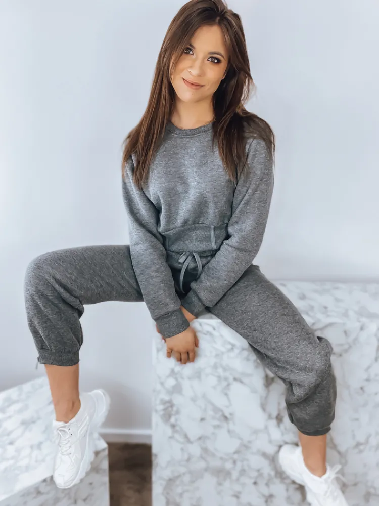 Komplety Dresowe Damskie>Dstreet Komplet damski dresowy KEILI ciemnoszary AY0647