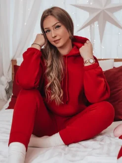 Komplety Dresowe Damskie>Dstreet Komplet damski dresowy KSENIIA PREMIUM czerwony AY1112