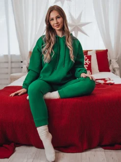 Komplety Dresowe Damskie>Dstreet Komplet damski dresowy KSENIIA PREMIUM zielony AY1111