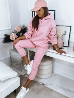 Komplety Dresowe Damskie>Dstreet Komplet damski dresowy KSENIIA PREMIUM różowy AY0706