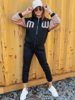 Komplety Dresowe Damskie>Dstreet Komplet damski dresowy MALWA czarny AY0768