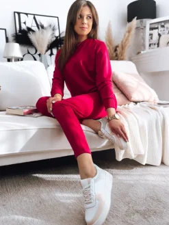 Komplety Dresowe Damskie>Dstreet Komplet damski dresowy MILIAN fuksja AY0823