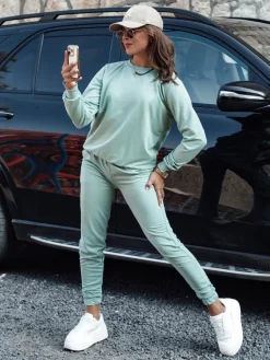 Komplety Dresowe Damskie>Dstreet Komplet damski dresowy MILIAN miętowy AY1109