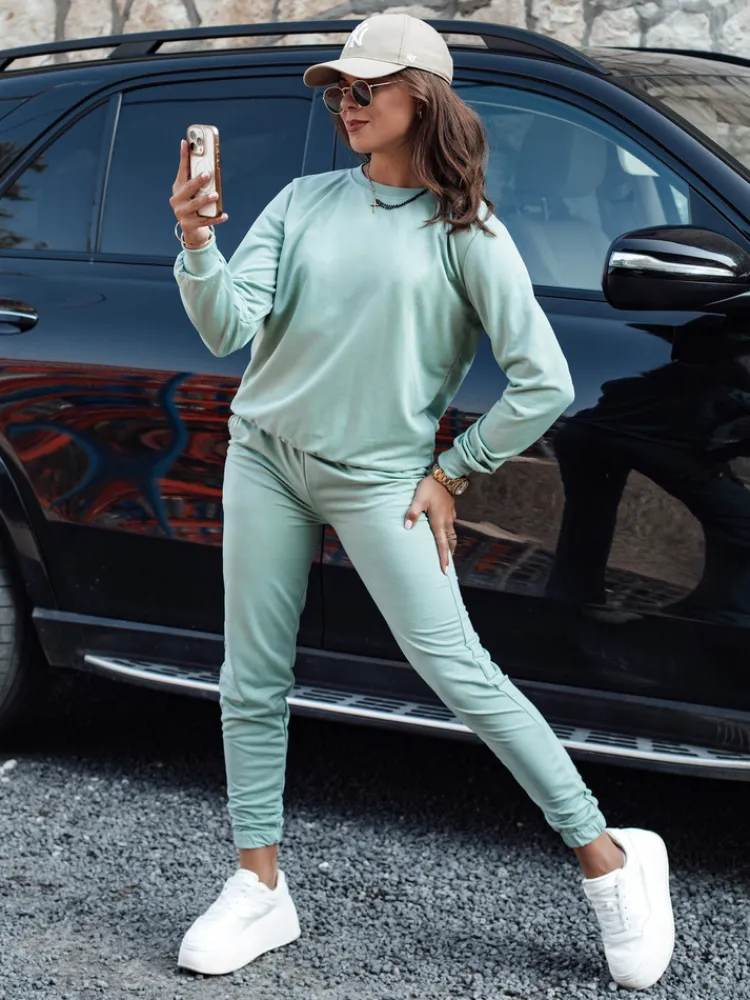 Komplety Dresowe Damskie>Dstreet Komplet damski dresowy MILIAN miętowy AY1109