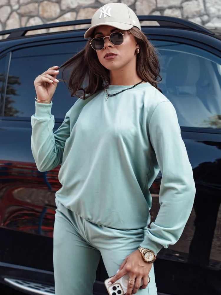 Komplety Dresowe Damskie>Dstreet Komplet damski dresowy MILIAN miętowy AY1109