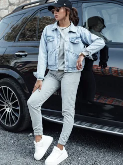 Komplety Dresowe Damskie>Dstreet Komplet damski dresowy MILIAN jasnoszary AY1103