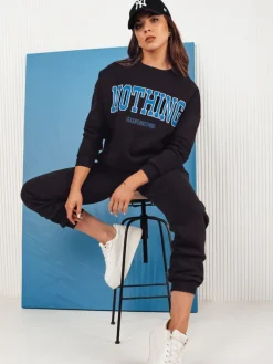 Komplety Dresowe Damskie>Dstreet Komplet damski dresowy NOTHING czarny AY0760