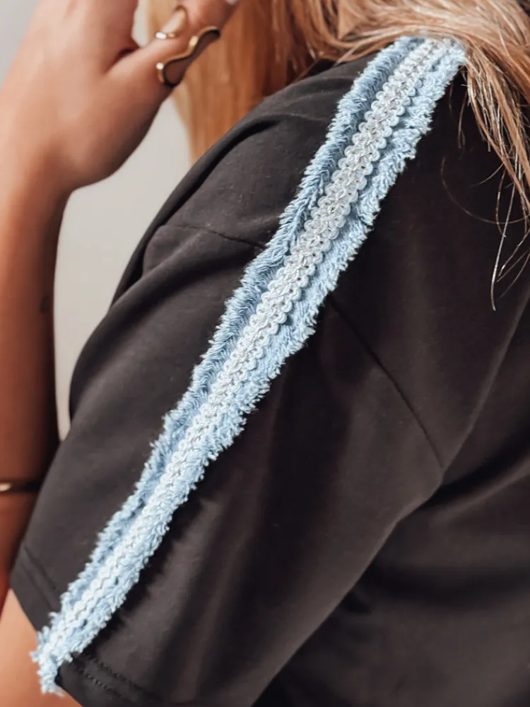 Komplety Dresowe Damskie>Dstreet Komplet damski dresowy oversize SPORT LIKE czarny AY1146