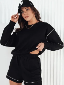 Komplety Dresowe Damskie>Dstreet Komplet damski dresowy PULGAR czarny AY1010