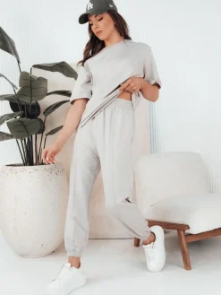 Komplety Dresowe Damskie>Dstreet Komplet damski dresowy RIZNA szary AY1033