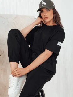 Komplety Dresowe Damskie>Dstreet Komplet damski dresowy RIZNA czarny AY1032