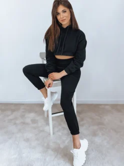 Komplety Dresowe Damskie>Dstreet Komplet damski dresowy SERINE czarny AY0643