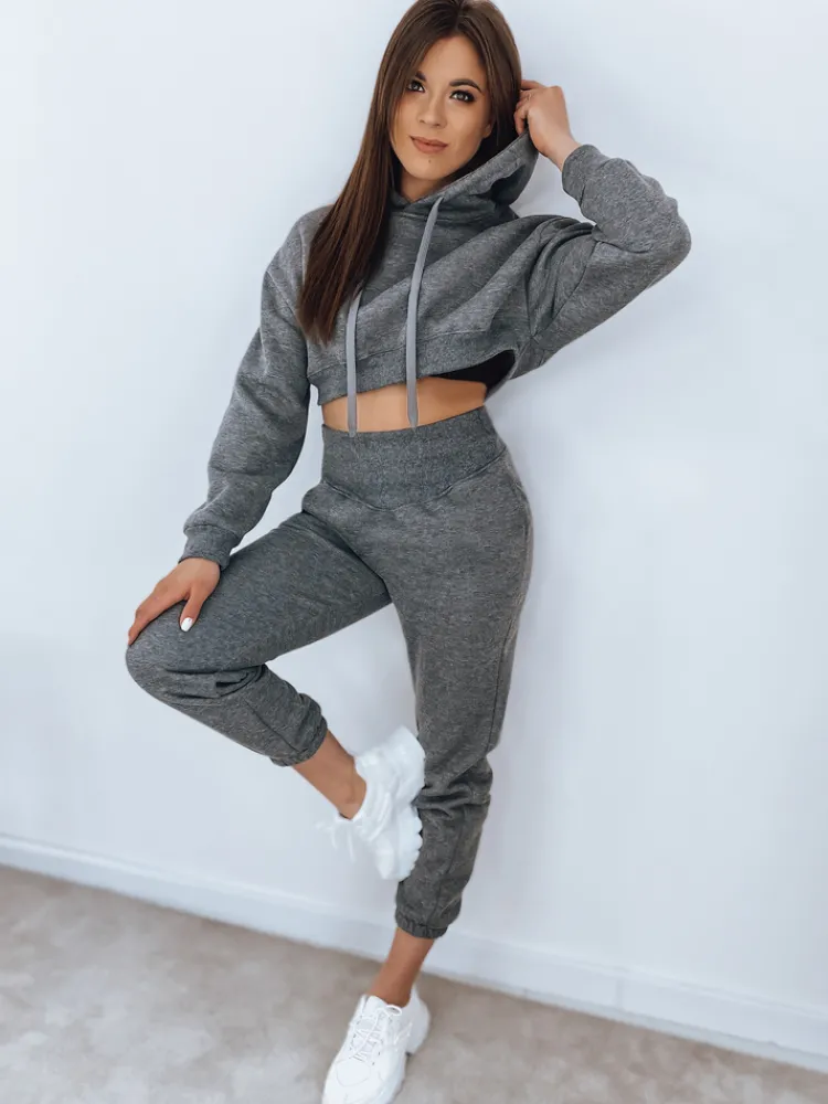 Komplety Dresowe Damskie>Dstreet Komplet damski dresowy SERINE ciemnoszary AY0646