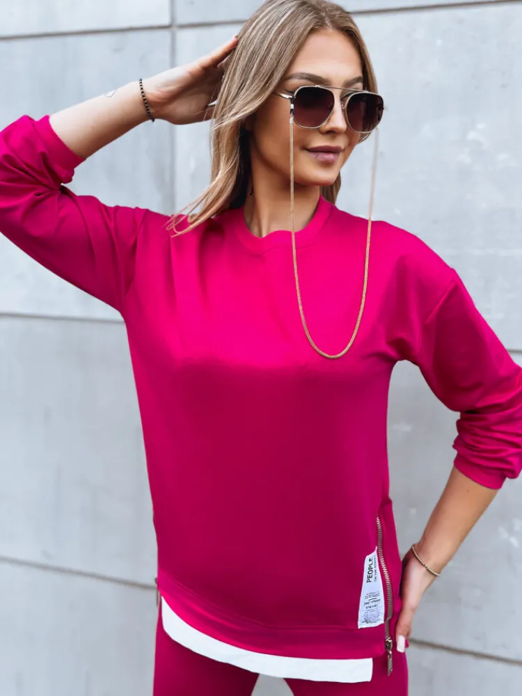 Komplety Dresowe Damskie>Dstreet Komplet damski dresowy TORONTO fuksja AY0955